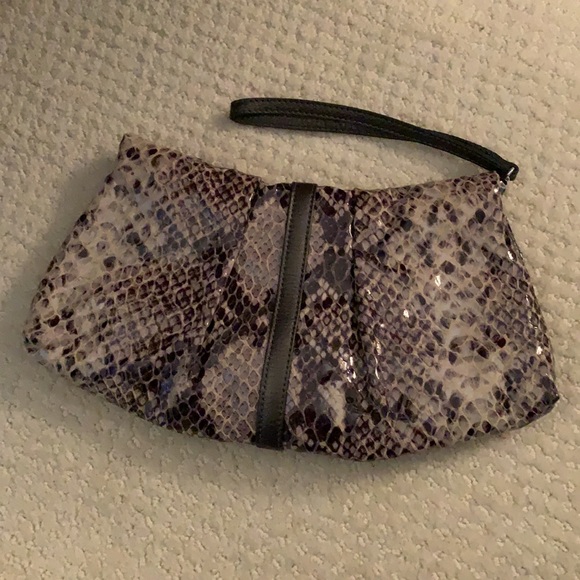 Brighton Snakeskin Print Clutch or Crossbody EUC! - Picture 4 of 16